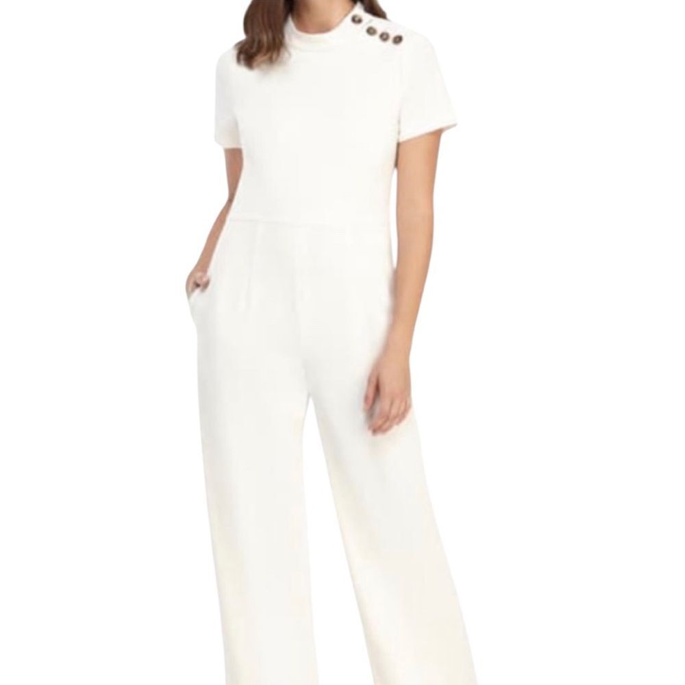 Gal Meets Glam Cream Jumpsuit Pantsuit Womens Size 4 New With Tags